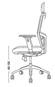 Ergonomická židle M1 s opěrkou hlavy a područkami - 5